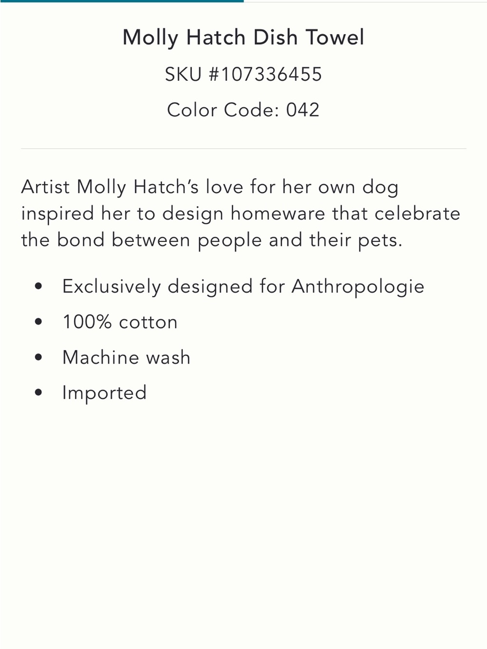 Dog Dish Towel by Molly Hatch for Anthropologie - Picture 9 of 10